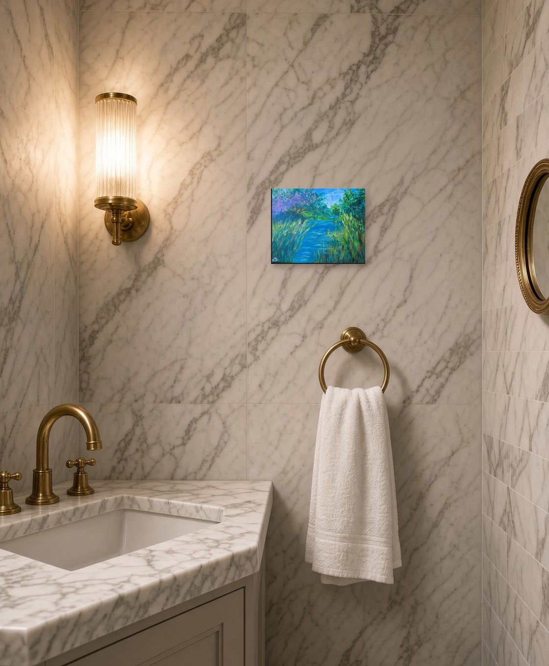 Summer Creek In a powder room