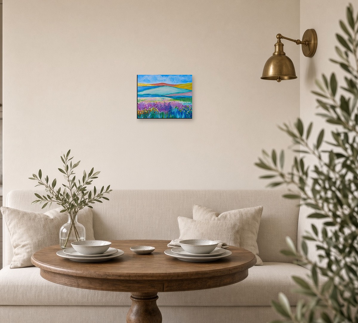 Wildflower Rise In a kitchen nook