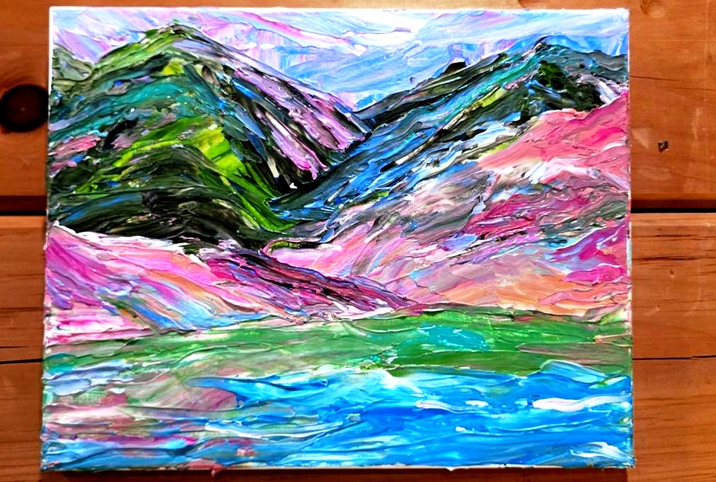 Magenta Pass on the studio wall